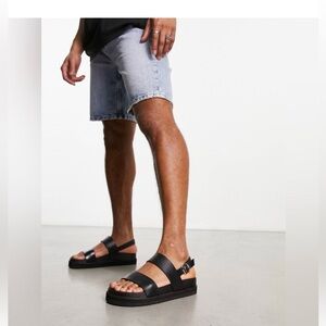 ASOS DESIGN  Men’s sandals in black Size 12